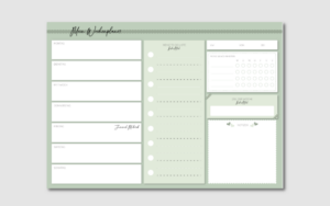 Wochenplaner A4 Block – Serie “Akhdar”