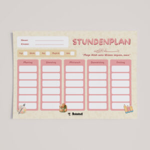 Stundenplan Grundschule - Rosa